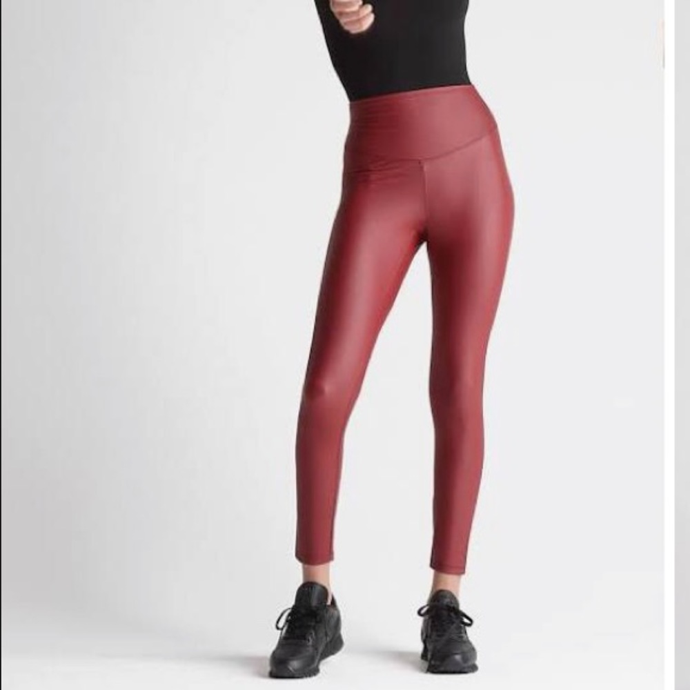 Yummie Faux Leather Legging With Side Ankle Zip XL